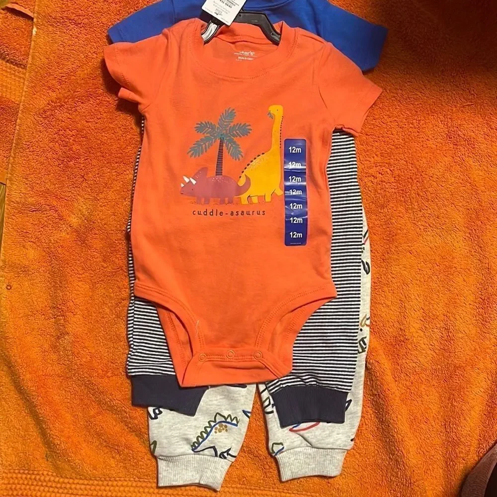 Carters 4 piece set 12 Month Dinosaur